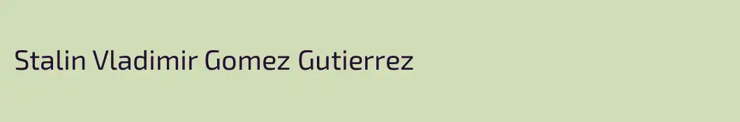 Stalin Vladimir Gomez Gutierrez